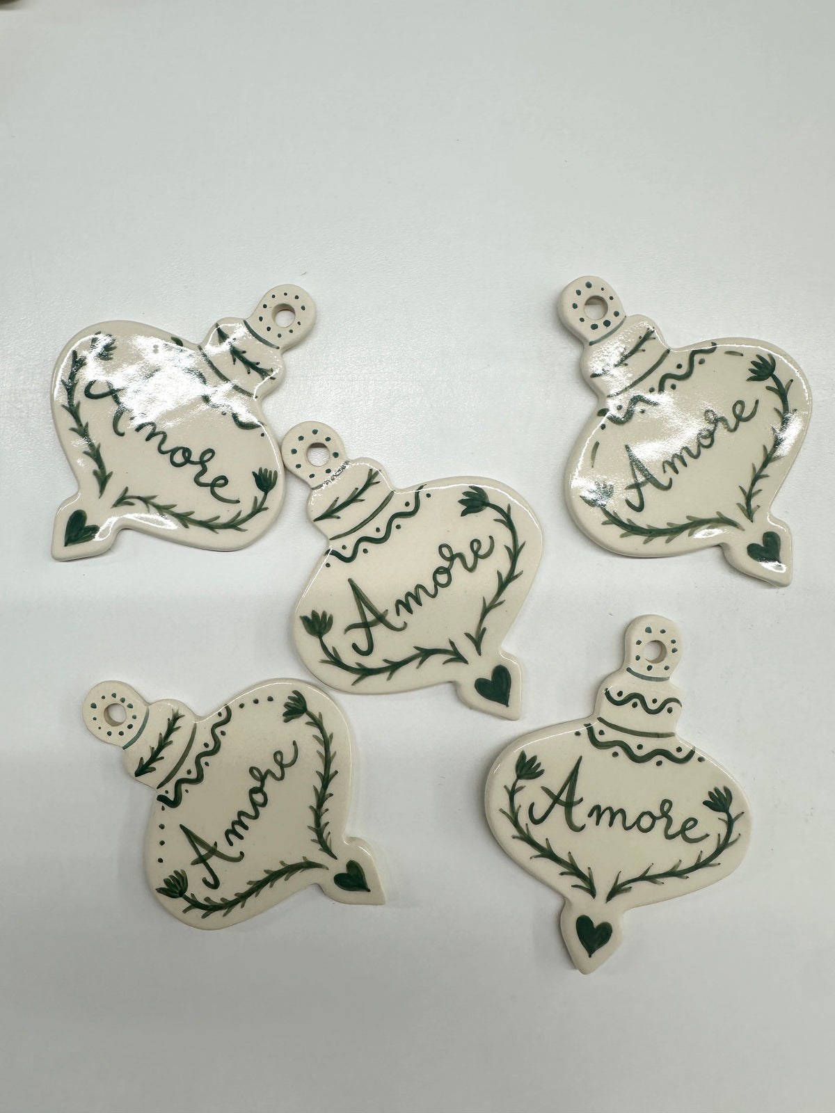 Personalized ornament scandinavian inspired hand painted ornament
