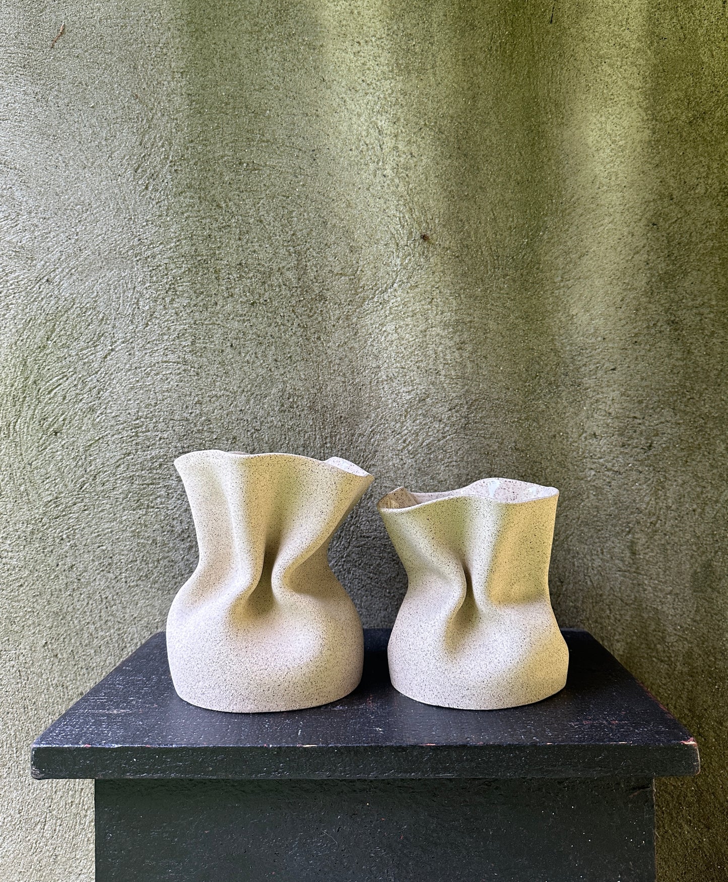 Speckled ceramic dumpling vase - multiple sizes