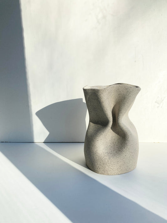 Speckled ceramic dumpling vase - multiple sizes