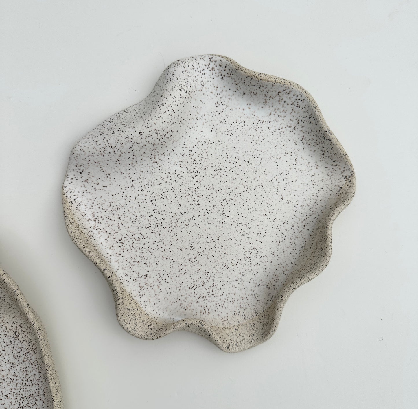 12.5 Medium  Handmade Ceramic Charcuterie Platter with Speckled Clay Plate