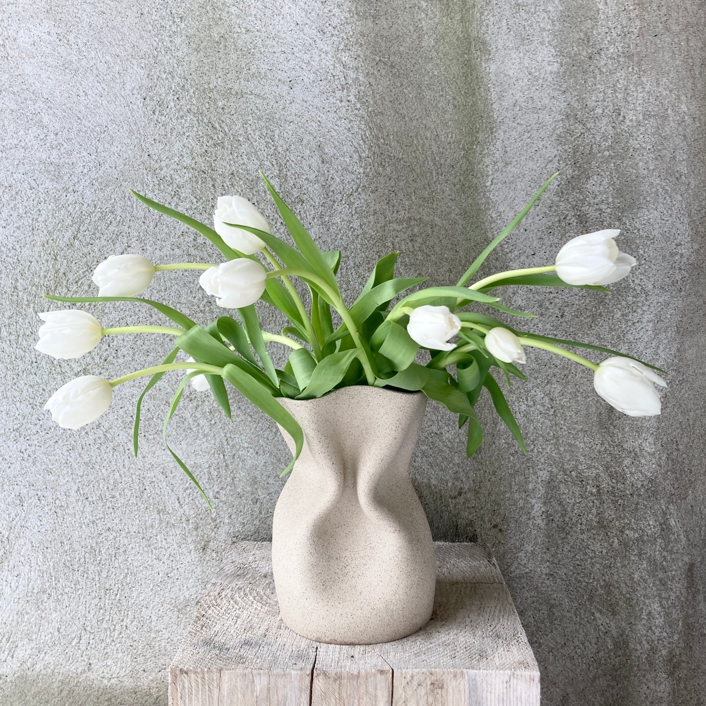 Speckled ceramic dumpling vase - multiple sizes