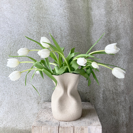 Speckled ceramic dumpling vase - multiple sizes