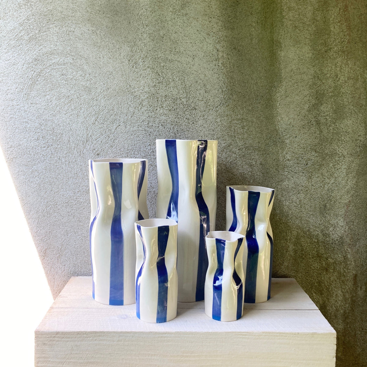 pinched ceramic vase