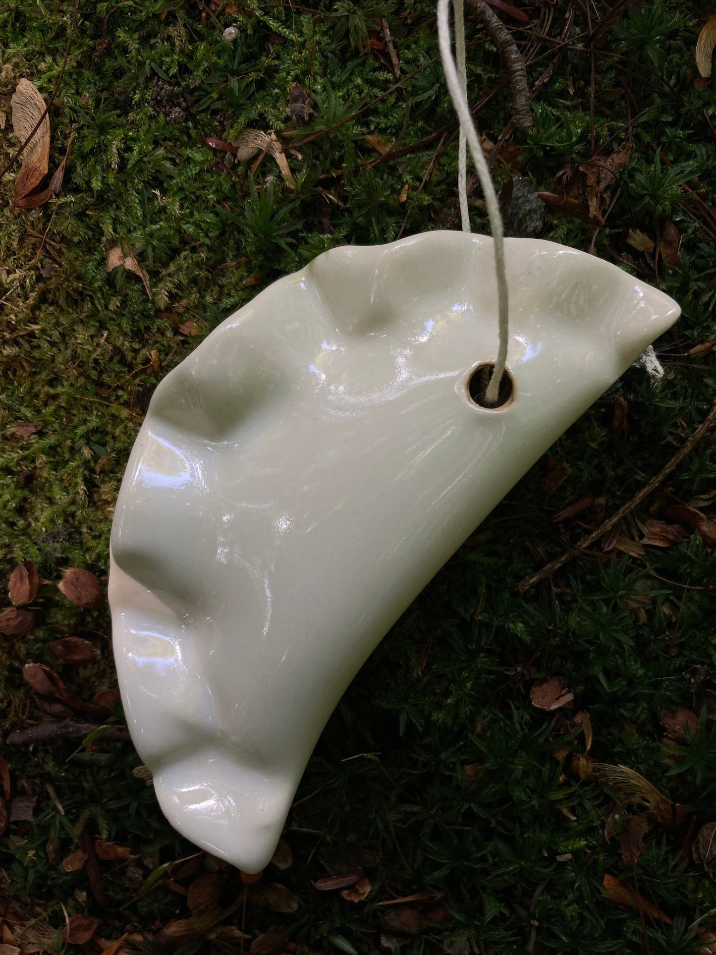 Pierogi Christmas Ornament - ready to ship - ceramic dumpling