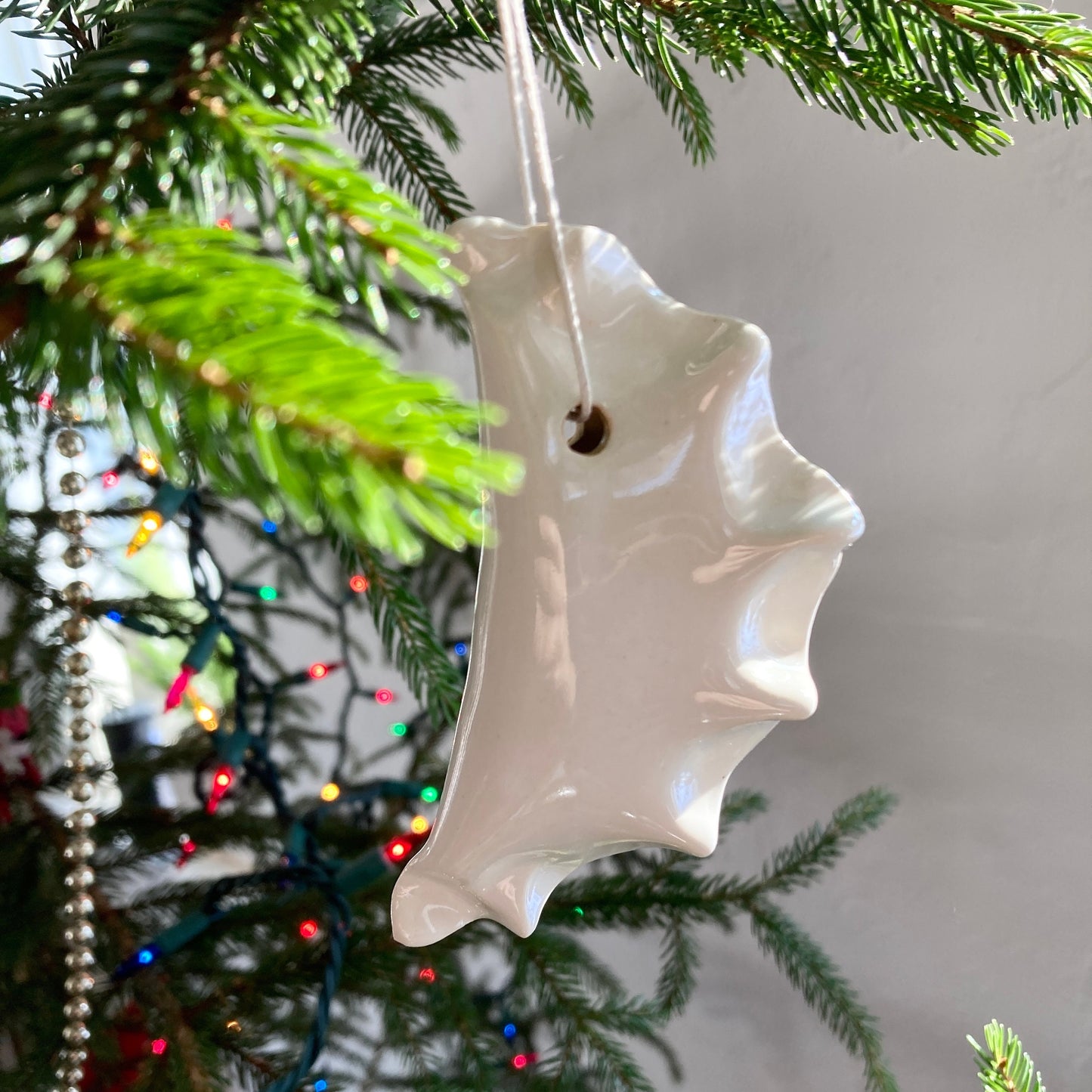 Pierogi Christmas Ornament - ready to ship - ceramic dumpling