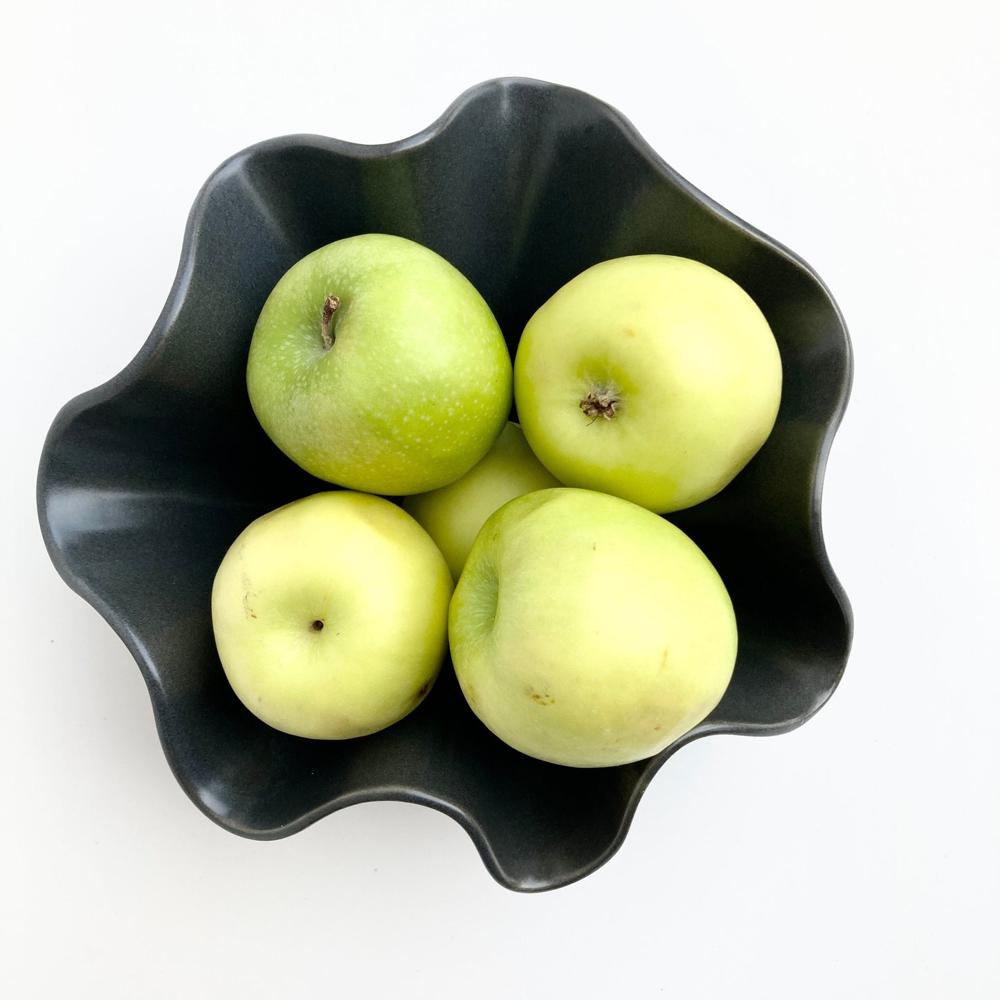 Ceramic Handkerchief Wavy Bowl Charcoal Grey small