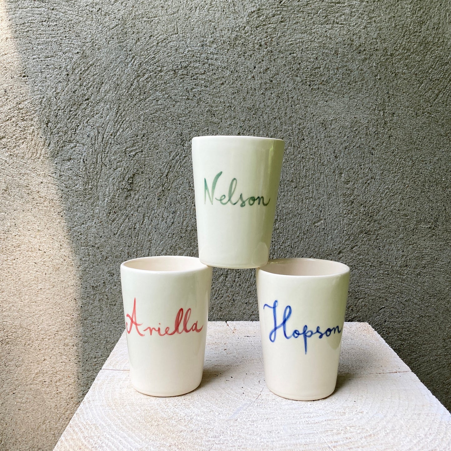 Personalized ceramic hand painted cup