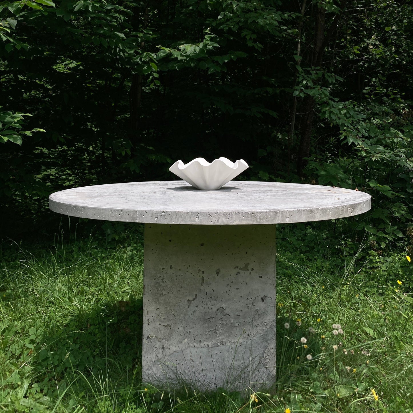 Ceramic White Wavy Bowl, handkerchief centerpiece bowl