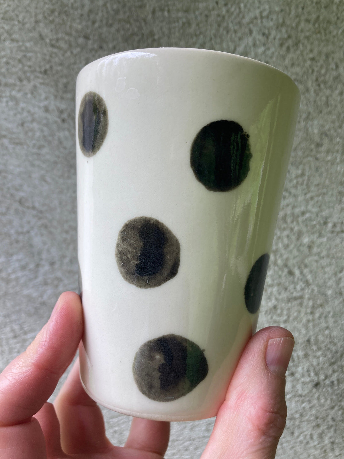 Polka Dot Ceramic cups / ceramic tumblers