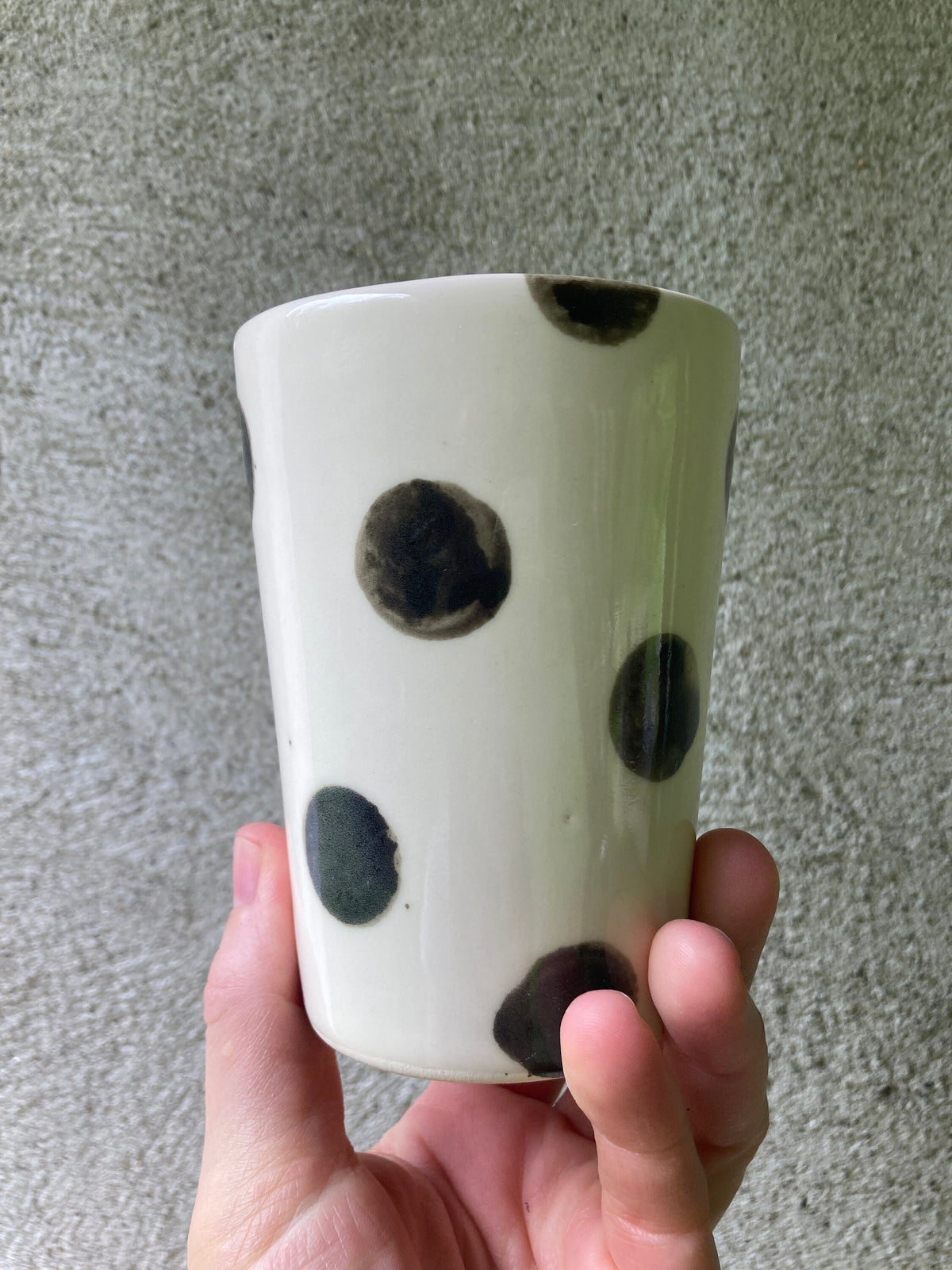 Polka Dot Ceramic cups / ceramic tumblers