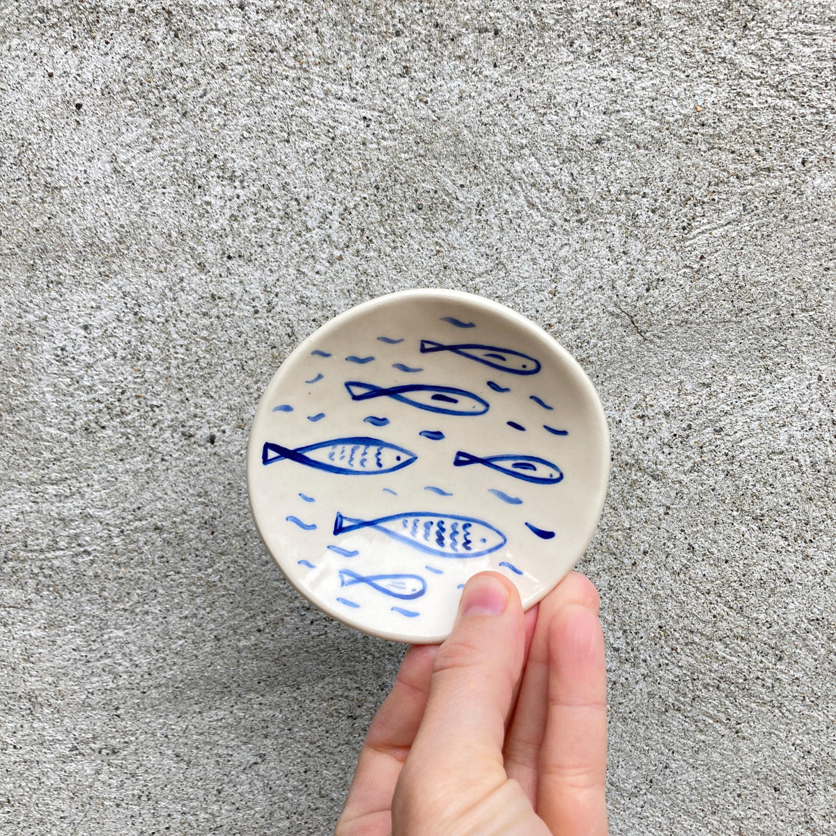 Ceramic sardines plate / ring dish / trinket dish