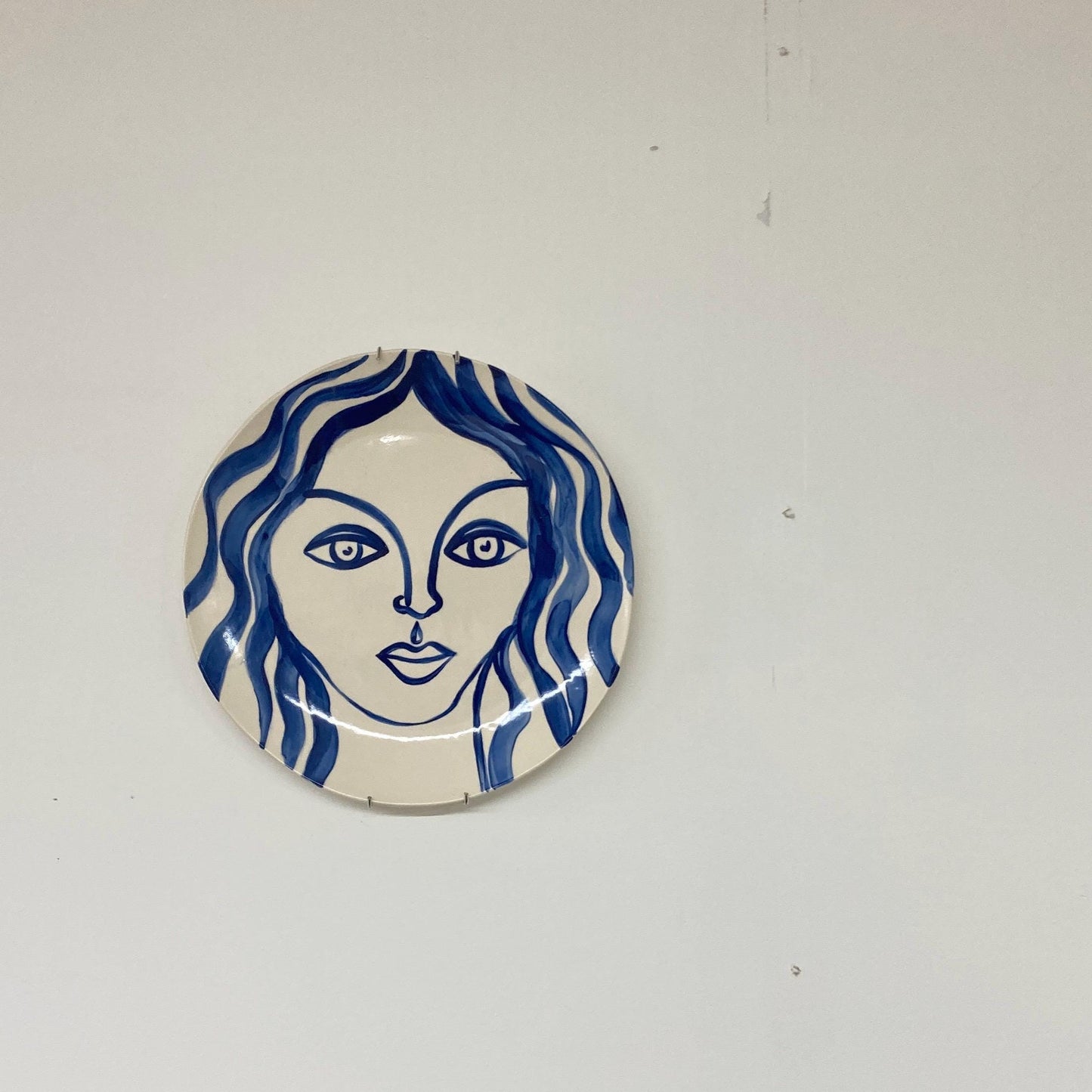 Wall plate ceramics dinner plate blue and white face ceramic plate Mediterranean style ceramics series #2